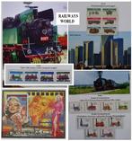 Treinen - Wereld  - Unieke collectie Treinen-postzegels op