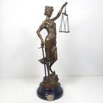 sculptuur, Lady Justice - 40 cm - Gepatineerd brons, Antiek en Kunst