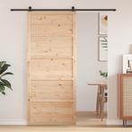 vidaXL Massieve Gren deur Licht Hout Gren hout 90 x 2.5 x, Doe-het-zelf en Bouw, Deuren en Vliegenramen, Verzenden, Nieuw