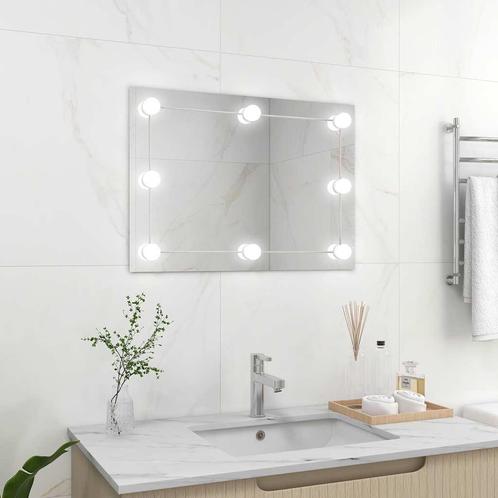 vidaXL Wandspiegel zonder lijst met LED-lampen rechthoekig, Huis en Inrichting, Woonaccessoires | Spiegels, Nieuw, Verzenden