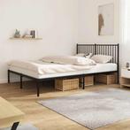 vidaXL Bedframe met hoofdbord metaal zwart 160x200 cm, Huis en Inrichting, Slaapkamer | Bedden, Verzenden, Nieuw