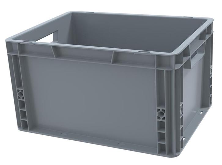 Stapelbak 400x300x220 euronorm grijs nieuw, Doe-het-zelf en Bouw, Kratten en Dozen, Ophalen of Verzenden