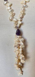 Natuurlijke witte parels Barok en amethist uit Brazilië met