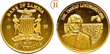 500 Kwacha 1,24 Gramm Feingoud 1999 Zambia: goud beschikbaar voor biedingen