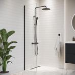 Douchewand Florida 30 x 200 cm Zwart – Inloopdouche 8 mm, Bricolage & Construction, Verzenden