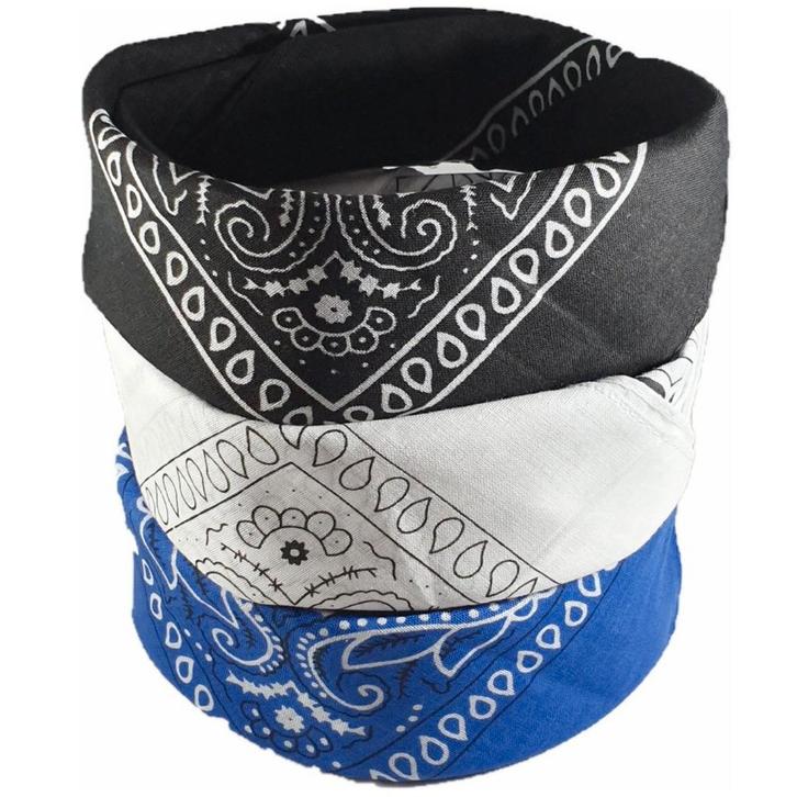 Fako Fashion - 3-Pack Paisley Bandana - Boeren Zakdoek -, Kleding | Heren, Mutsen, Sjaals en Handschoenen, Verzenden
