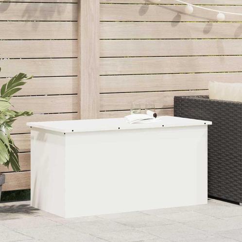 vidaXL Buitopslagdoos Wit 100 x 50.5 x 50 cm Koudgewalst, Doe-het-zelf en Bouw, Kratten en Dozen, Nieuw, Verzenden