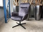 Veiling - Draaifauteuil Wenen - Velours - Grijs - antraciet, Nieuw