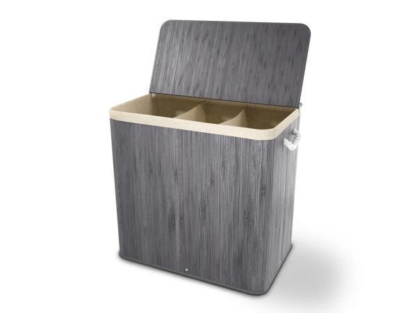 Veiling - Bamboe wasmand Curly - 150L - Grijs, Huis en Inrichting, Overige Huis en Inrichting, Gebruikt