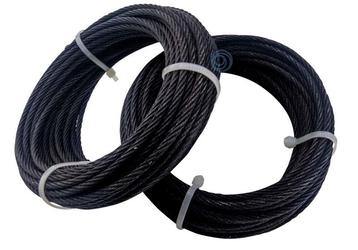Staalkabel 5mm 10 meter  Zwart, Verzenden
