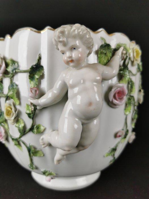 Grande secchiello (20x18cm) per il ghiaccio con decorazione, Antiek en Kunst, Antiek | Glaswerk en Kristal