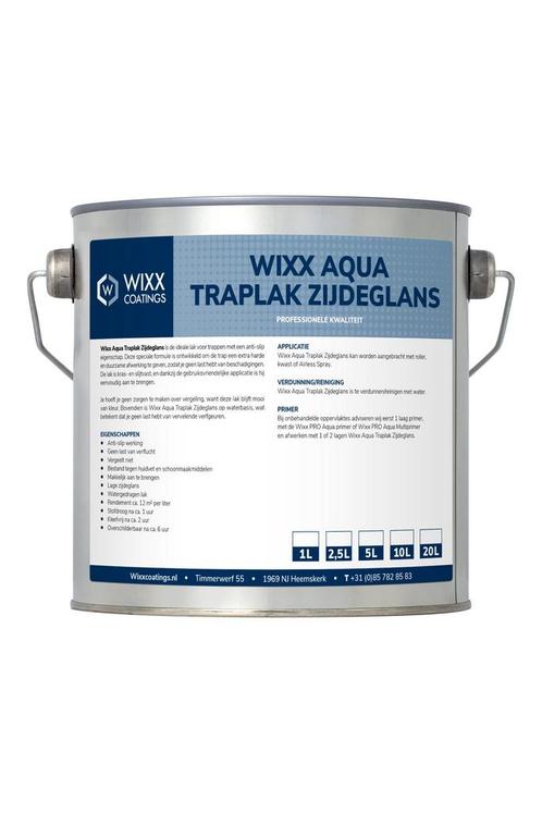 Wixx Aqua Traplak Zijdeglans Wit 10L, Doe-het-zelf en Bouw, Verf, Beits en Lak, Wit, Nieuw, Verzenden