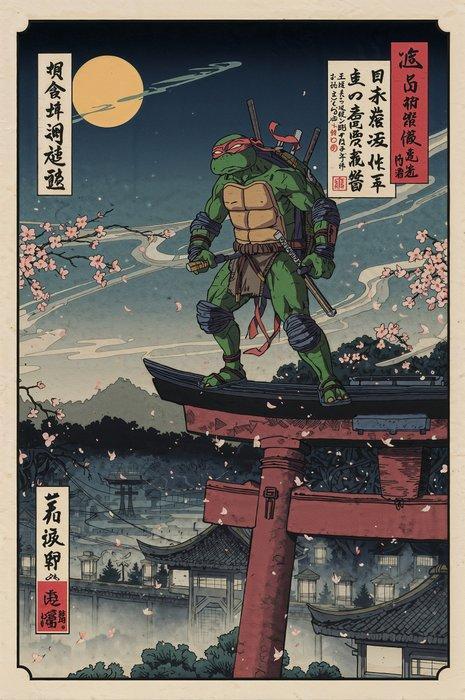Sato Hageshi - The Last Turtle - Teenage Mutant Ninja Turtle, Antiquités & Art, Art | Objets design