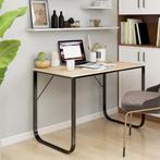 vidaXL Computerbureau 110x60x73 cm spaanplaat zwart en, Huis en Inrichting, Verzenden, Nieuw