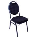 Banketstoel | STACKCHAIR | Stof/Metaal | Black | Grijs, Verzenden, Nieuw in verpakking