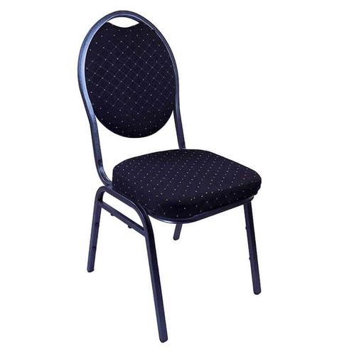 Banketstoel | STACKCHAIR | Stof/Metaal | Black | Grijs, Zakelijke goederen, Horeca | Keukenapparatuur, Nieuw in verpakking, Verzenden