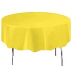 Gele Tafelkleed Rond 2,13m, Verzenden, Nieuw