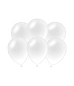 Witte Ballonnen Metallic 30cm 6st, Nieuw, Verzenden