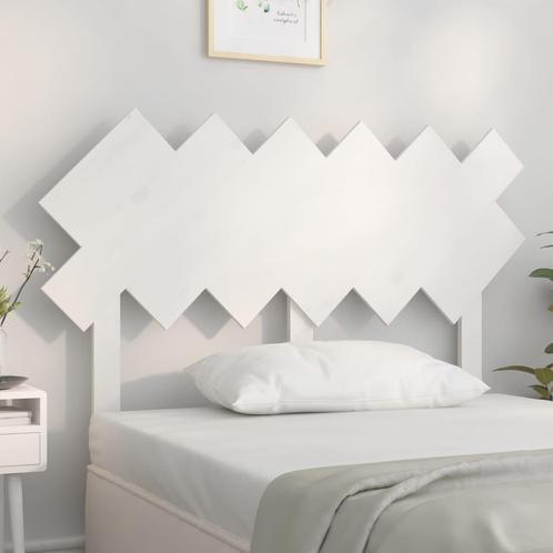 vidaXL Tête de lit Blanc 122,5x3x80,5 cm Bois massif de, Maison & Meubles, Chambre à coucher | Lits, Neuf, Envoi