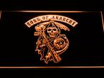 Sons of anarchy neon bord lamp LED cafe verlichting reclame, Verzenden, Nieuw