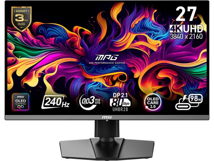 MSI MPG 272URX - Gamingmonitor - 27 QD-OLED 4K 240Hz -, Computers en Software, Monitoren, Zo goed als nieuw, Verzenden