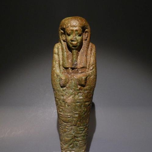 Égypte ancienne Oushebti. 14 cm de hauteur. Période tardive,, Verzamelen, Mineralen en Fossielen
