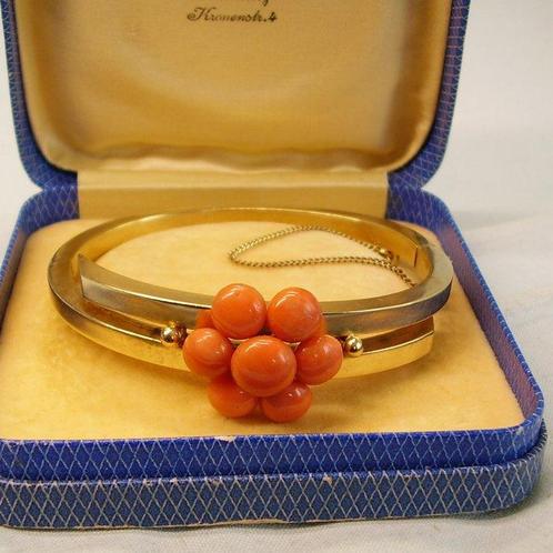 Sans Prix de Réserve - Bracelet feuille dor/doublé dor -, Handtassen en Accessoires, Antieke sieraden