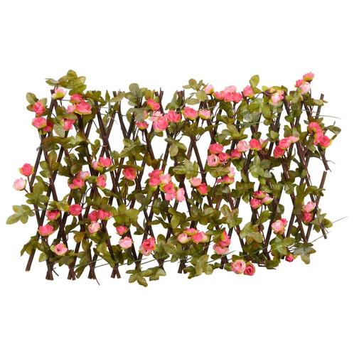 vidaXL Kunstplant klimop op latwerk uittrekbaar 180x20 cm, Tuin en Terras, Tuinhekken en Hekwerk, Nieuw, Verzenden