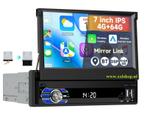 Klapscherm Carplay 1 DIN autoradio NAVIGATIE  Wifi Android 1, Verzenden