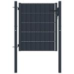 vidaXL Hekpoort PVC en staal 100x81 cm antraciet, Verzenden, Nieuw