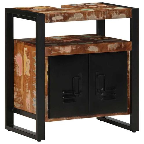 vidaXL Badkamerkast 38x33x160 cm massief recycled hout, Huis en Inrichting, Badkamer | Badkamermeubels, Nieuw, Verzenden