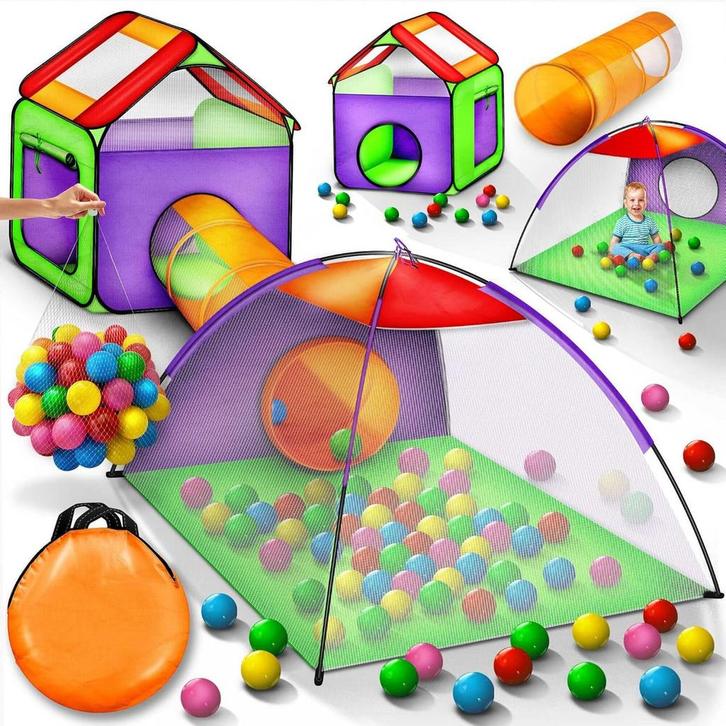 Speeltent - Kindertent - Speelhuisje - Met ballen - Kleurrij, Enfants & Bébés, Jouets | Tentes de jeu, Envoi