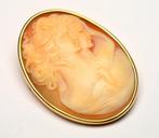 Broche - 14 carats Or jaune - Double Lady Cameo