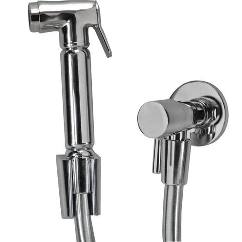 BWS Complete Set met Knijp handdouche, slang en, Doe-het-zelf en Bouw, Sanitair, Douche, Nieuw, Chroom, Ophalen of Verzenden