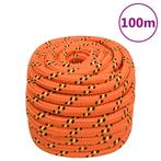 vidaXL Boot touw 20 mm 100 m polypropyleen oranje, Verzenden, Nieuw