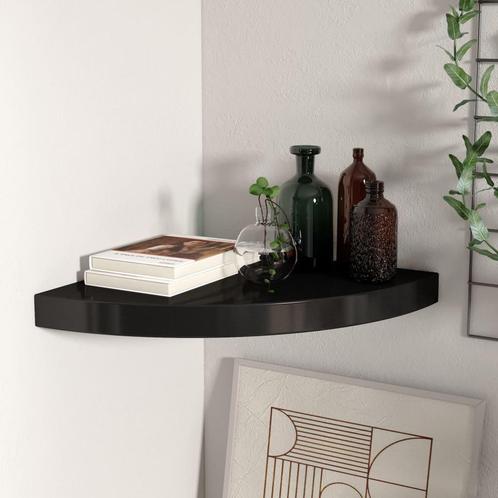 vidaXL Hoekschap zwevend 35x35x3,8 cm MDF zwart, Huis en Inrichting, Kasten | Wandmeubels, Nieuw, Verzenden