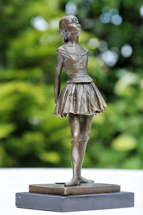 Figure - edgar degas 14 jarig danseresje - marbre bronzé, Antiek en Kunst, Kunst | Designobjecten