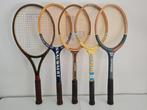 5 vintage houten tennisrackets: Prince - Snauwaert -