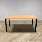 Tweedehands verstelbaar bureau 160x80 cm, Beuken - zwart, Huis en Inrichting, Bureaus, In hoogte verstelbaar, Gebruikt, Bureau