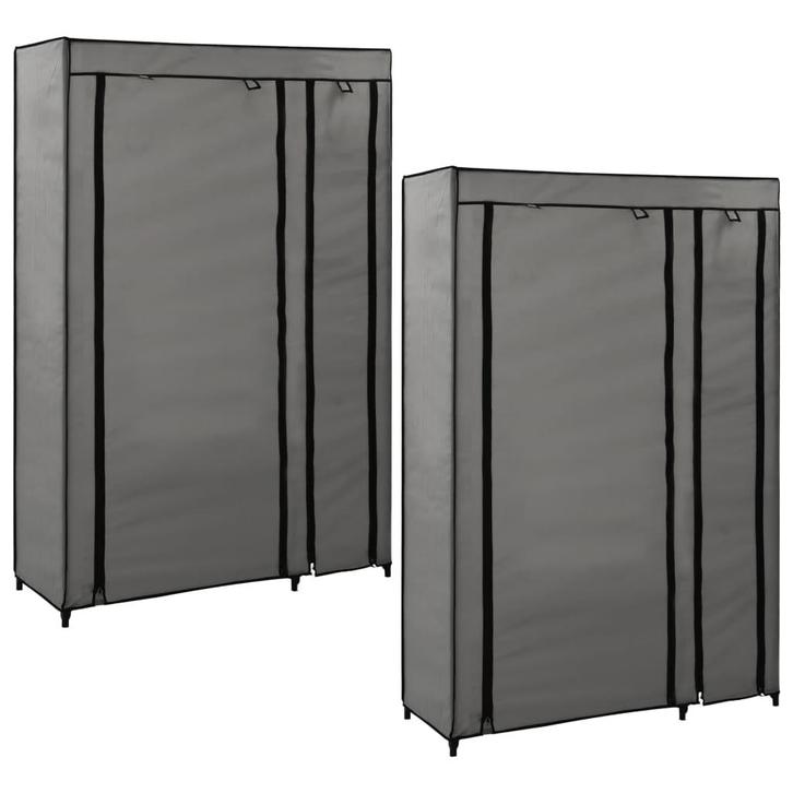 vidaXL Kledingkasten opvouwbaar 2 st 110x45x175 cm stof, Huis en Inrichting, Kasten | Kleerkasten, Nieuw, Verzenden