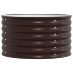 vidaXL Verhoogd bed Bruin 80 x 80 x 44 cm Staal, Tuin en Terras, Verzenden, Nieuw