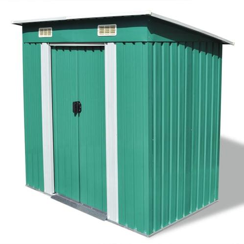 vidaXL Tuinschuur metaal groen, Tuin en Terras, Tuinhuizen, Nieuw, Verzenden