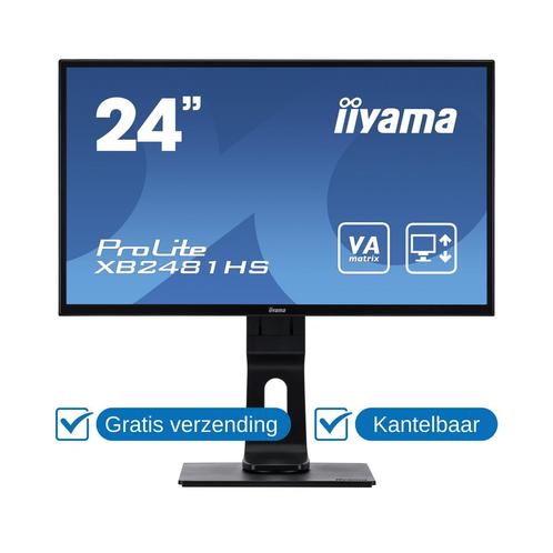 Iiyama ProLite XB2481HS-B1  Full HD Monitor  24 Inch, Computers en Software, Monitoren, Gebruikt, Ophalen of Verzenden