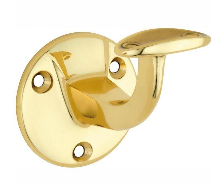 Leuninghouder Elegant hol opschroevend messing gelakt, Doe-het-zelf en Bouw, Overige Doe-Het-Zelf en Bouw, Nieuw