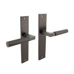 Deurklink Bau-Stil op schild in antraciet grijs, Doe-het-zelf en Bouw, Hang- en Sluitwerk, Ophalen of Verzenden, Nieuw, Overige materialen