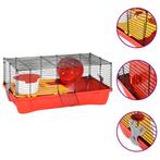 vidaXL Cage pour hamsters rouge 58x32x36 cm