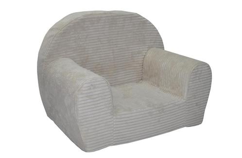 Kinderfauteuil - LINCOL - 60x40x45 cm - corduroy - beige, Kinderen en Baby's, Kinderkamer | Tafels en Stoelen, Nieuw, Ophalen of Verzenden