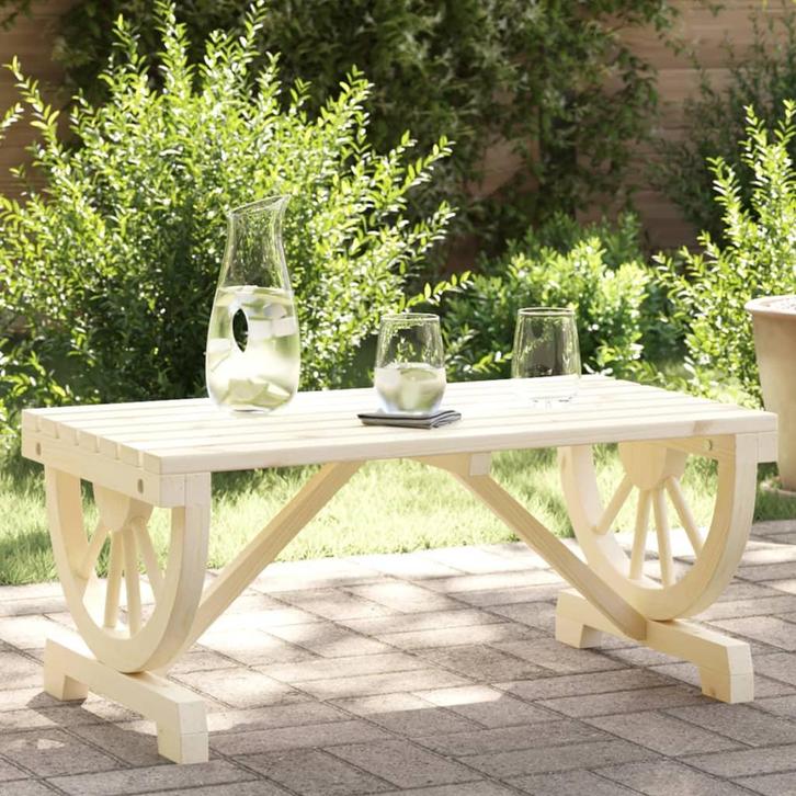 vidaXL Tuintafel 90x50x40 cm massief vurenhout, Jardin & Terrasse, Tables de jardin, Envoi