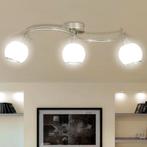 vidaXL Plafondlamp glazen kappen + golvende rail voor 3 x, Huis en Inrichting, Lampen | Plafondlampen, Verzenden, Nieuw