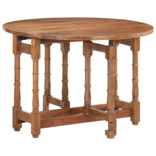 Eettafel Rond 110cm Mangohout - Retour Deal - 55% Korting!, Huis en Inrichting, Tafels | Eettafels, Nieuw, Verzenden
